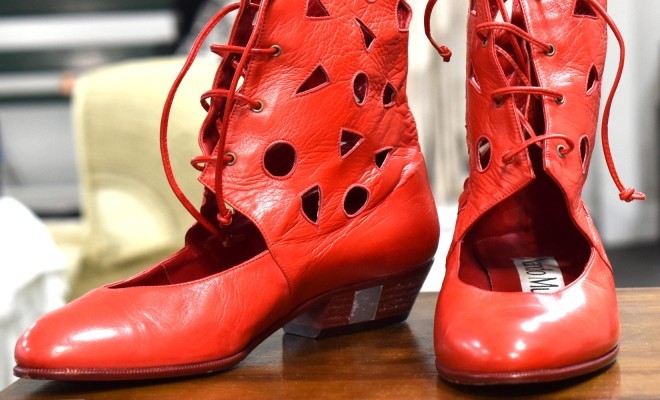 Skin deep - red leather boots - Dec 2023