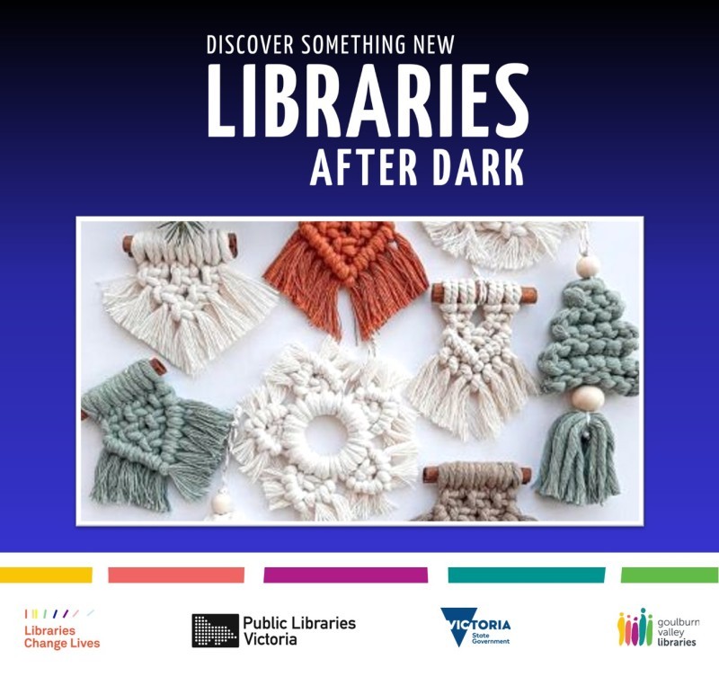 CrAfter Dark at Shepparton Library - Macrame Christmas Tree Ornaments