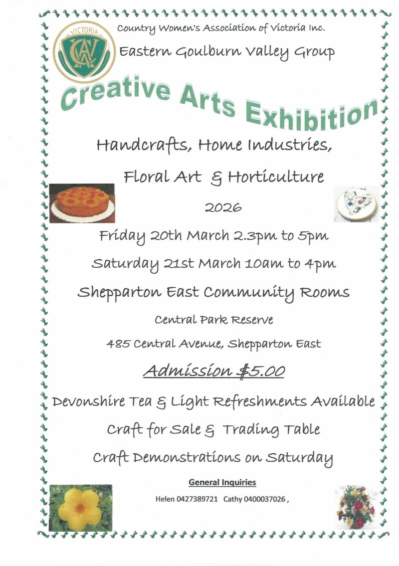 Eastern Goulburn Valley Group CWA Creative Arts Exhibition