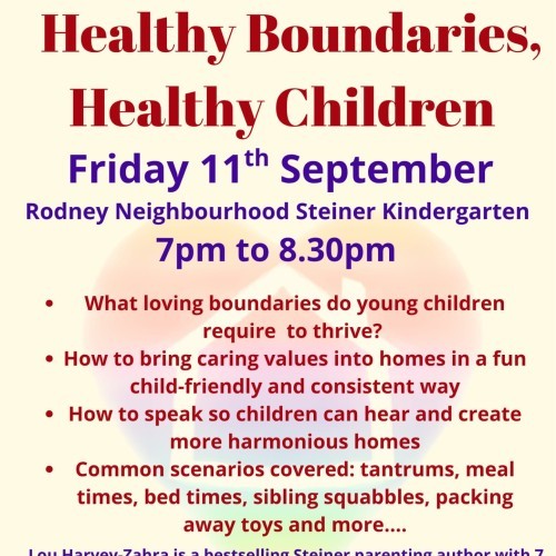 Lou Harvey-Zahra Parenting Workshop - Healthy Boundaries, Healthy Children