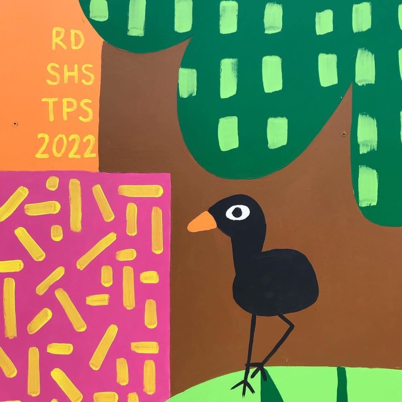 Charlie Taylor Park - Mural and Collage Columns